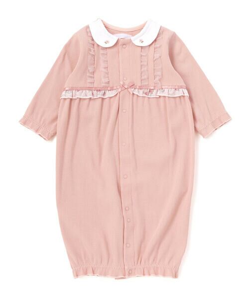 fillot de bebe reduction / フィヨ デュ ベベ ルダクティオン ロンパース | テレコフリル レイヤード2wayカバーオールベビー(50~75cm) | 詳細1