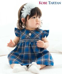 fillot de bebe reduction / フィヨ デュ ベベ ルダクティオン ロンパース | 【お揃い】【神戸タータン×BR】ポケット付きサロペット型ロンパースベビー(70~90cm)