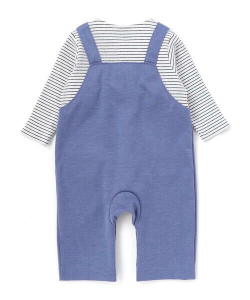 fillot de bebe reduction / フィヨ デュ ベベ ルダクティオン ロンパース | ボーダー重ね着風カバーオール ベビー(70~80cm) | 詳細3
