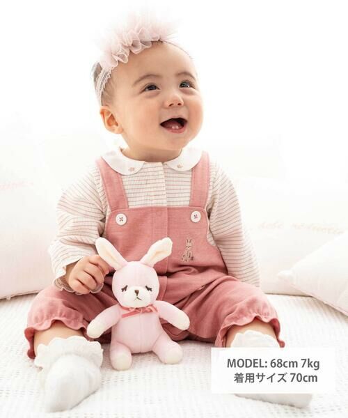 fillot de bebe reduction / フィヨ デュ ベベ ルダクティオン ロンパース | ボーダー重ね着風カバーオールベビー(70~80cm) | 詳細13