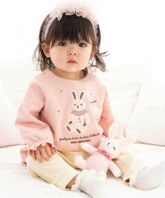 fillot de bebe reduction / フィヨ デュ ベベ ルダクティオン ベビー・キッズウエア | ウサギパッチトレーナー&パンツセット(70~90cm)