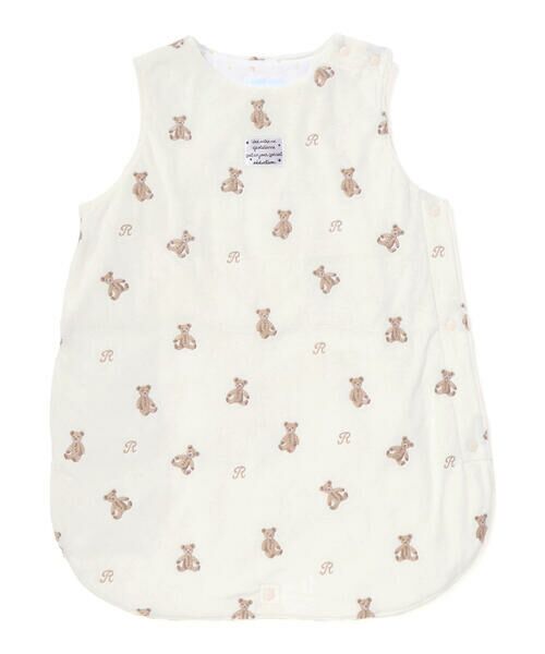 fillot de bebe reduction / フィヨ デュ ベベ ルダクティオン ベビー・キッズグッズ | 【お揃い】マイクロフリースクマ刺しゅうスリーパー(50~90cm)（オフホワイト系）