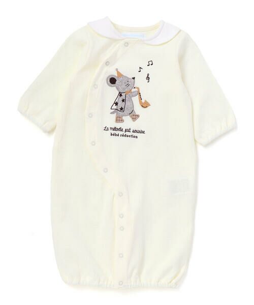 fillot de bebe reduction / フィヨ デュ ベベ ルダクティオン ロンパース | サックスネズミパッチWフェイス2wayカバーオール(50~75cm) | 詳細4