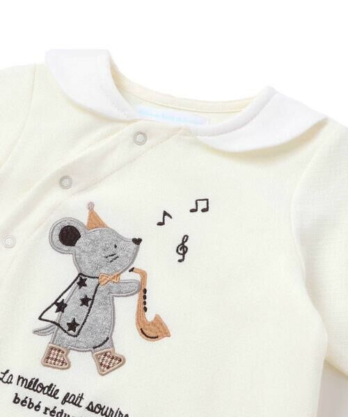 fillot de bebe reduction / フィヨ デュ ベベ ルダクティオン ロンパース | サックスネズミパッチWフェイス2wayカバーオール(50~75cm) | 詳細6