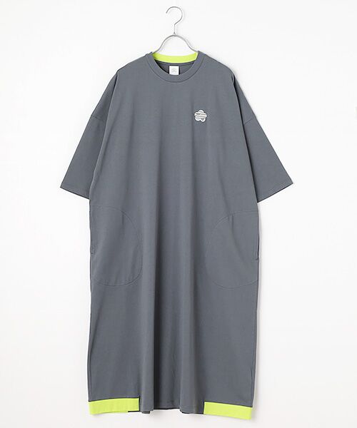 FRAPBOIS/フラボア カットワンピQ/S ワンピース グレー 1 FRAPBOIS/フラボア カットワンピQ/S ワンピース グレー 1