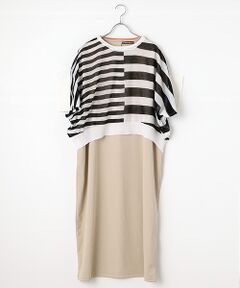 FRAPBOIS / フラボア ロング・マキシ丈ワンピース | シアーボーダー ワンピース