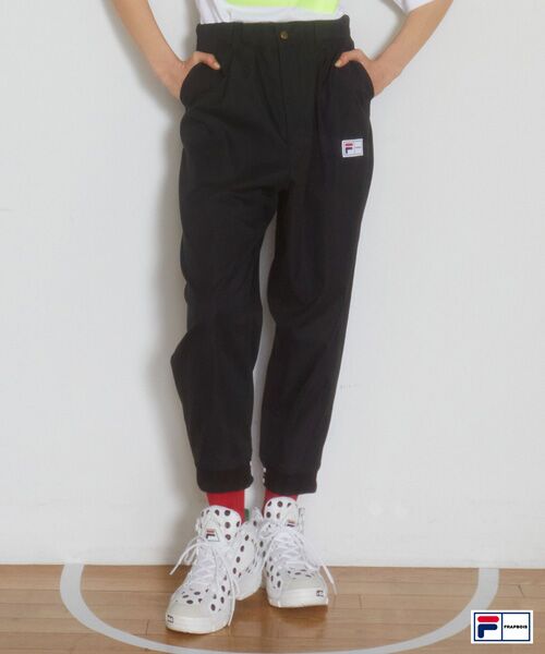 FRAPBOIS/フラボア FILA×FRAPBOISパンツ ブラック 1 FRAPBOIS/フラボア FILA×FRAPBOISパンツ ブラック 1