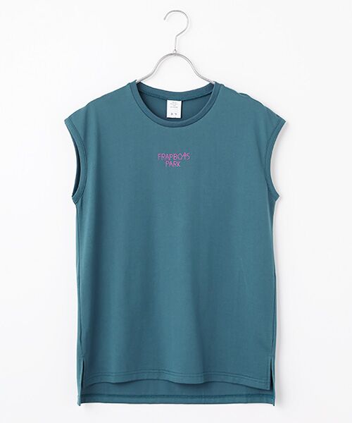 FRAPBOIS/フラボア スリーブレス ノースリーブカットソー ブルー 1 FRAPBOIS/フラボア スリーブレス ノースリーブカットソー ブルー 1