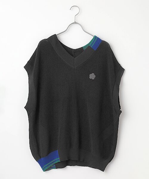 FRAPBOIS/フラボア ［レッド：秋祭り2025限定カラー］ニットベスト ブラック M