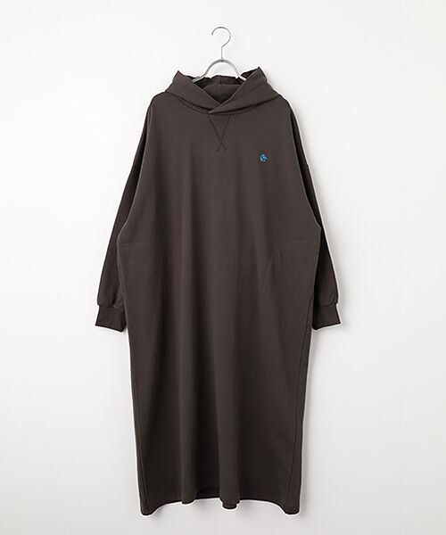 FRAPBOIS / フラボア ロング・マキシ丈ワンピース | フーディワンピ（チャコールグレー）