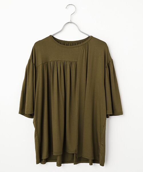 FRAPBOIS / フラボア カットソー | パネルギャザー カットソー（カーキ）