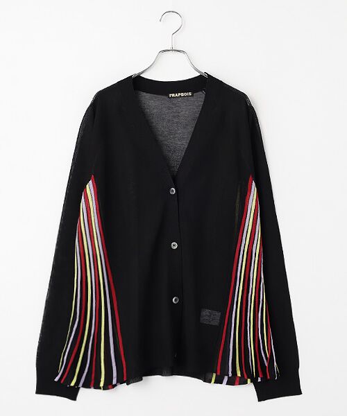 FRAPBOIS / フラボア カーディガン・ボレロ | シアープリーツ カーディガン（ブラック）