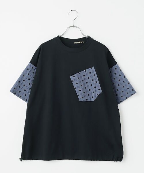 FRAPBOIS / フラボア Tシャツ | エンボスドットT（ブラック）