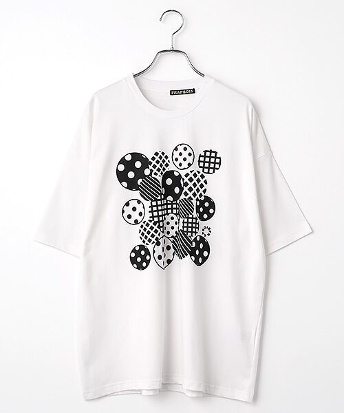 FRAPBOIS / フラボア Tシャツ | フォームドットＴシャツ（ホワイト）