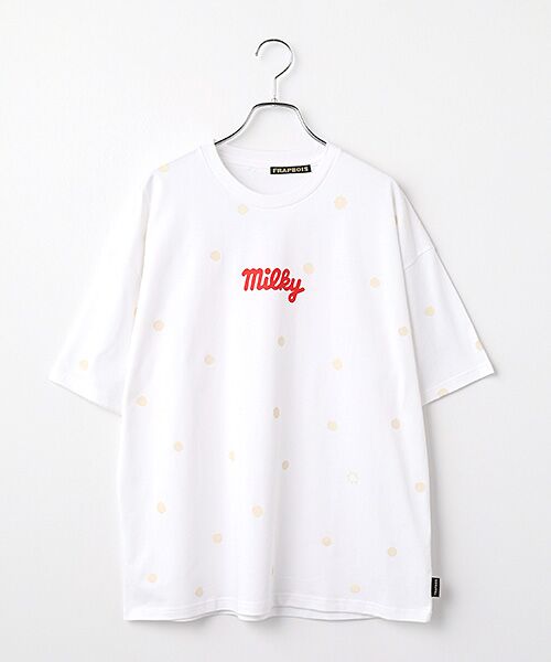 FRAPBOIS / フラボア Tシャツ | ミルキードットＴシャツ（ホワイト）