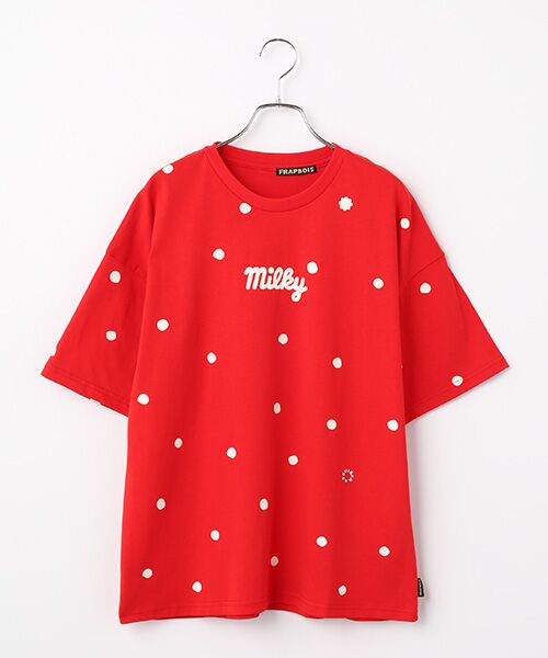 FRAPBOIS / フラボア Tシャツ | ミルキードットＴシャツ（レッド）