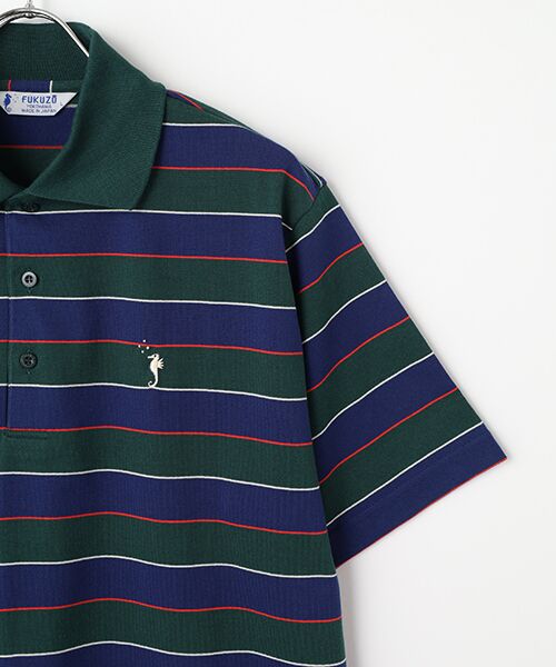 FUKUZO / フクゾー ポロシャツ | 紳士ポロシャツ半袖天竺ボーダー | 詳細7