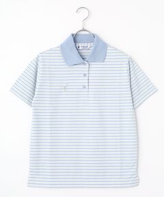 FUKUZO / フクゾー ポロシャツ | 婦人ポロシャツ半袖天竺ボーダー