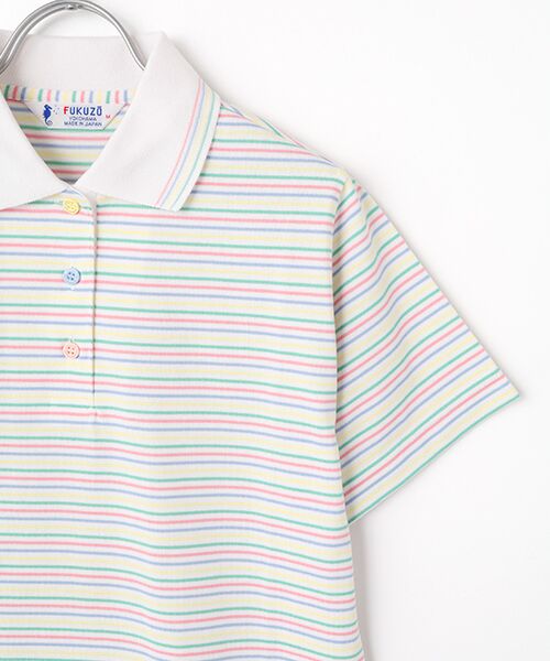 FUKUZO / フクゾー ポロシャツ | 婦人ポロシャツ半袖天竺ボーダー | 詳細2