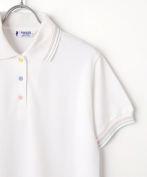 FUKUZO / フクゾー ポロシャツ | 婦人ポロシャツ半袖襟ライン | 詳細2
