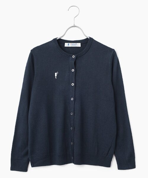 FUKUZO / フクゾー カーディガン・ボレロ | 婦人ラルゴクルーカーディガン長袖（紺）
