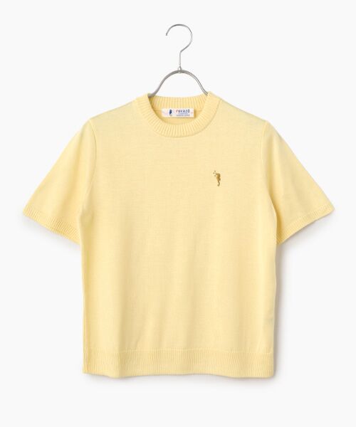 FUKUZO / フクゾー ニット・セーター | 婦人ラルゴクルーセーター半袖（クリーム）