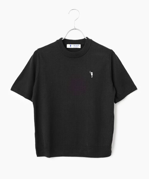 FUKUZO / フクゾー ニット・セーター | 婦人ラルゴクルーセーター半袖（黒）