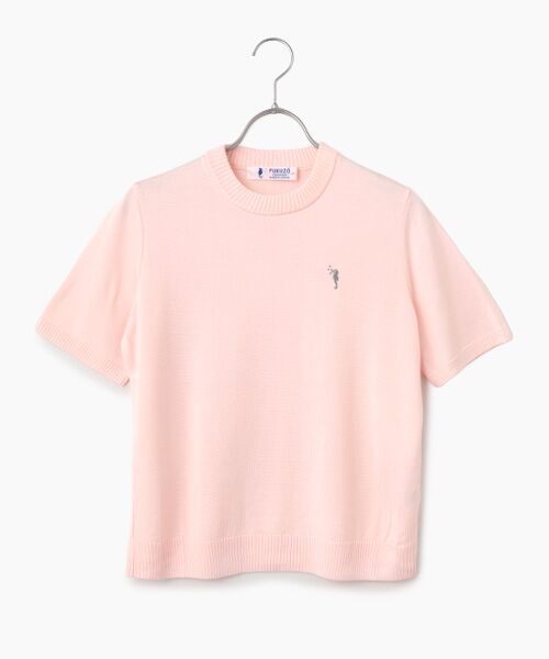 FUKUZO / フクゾー ニット・セーター | 婦人ラルゴクルーセーター半袖（ピンク）