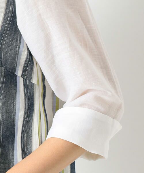 セール よろけマルチストライプ柄羽織りロングシャツ カーディガン ボレロ Gabardine K T ギャバジンk T ファッション通販 タカシマヤファッションスクエア