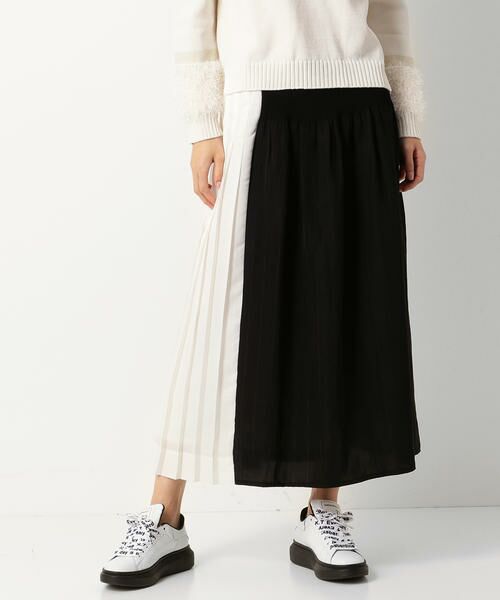 セール プリーツ切替 ゴムスカート ロング マキシ丈ワンピース Gabardine K T ギャバジンk T ファッション通販 タカシマヤファッションスクエア