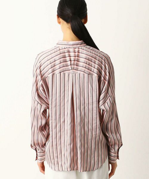 セール ピーチピンクストライプシャツ シャツ ブラウス Gabardine K T ギャバジンk T ファッション通販 タカシマヤファッションスクエア