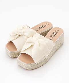 gaimo / ガイモ サンダル | リボン付きジュートサンダル