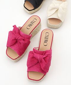 gaimo / ガイモ サンダル | リボン付きジュートサンダル