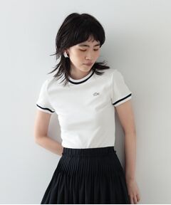 【LACOSTE】スリムフィットリブ衿Tシャツ