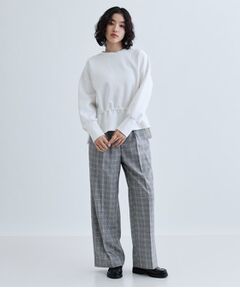 GALLEST / ギャレスト パンツ | イージーストレートワイドパンツ【裏地付き/チェック柄】