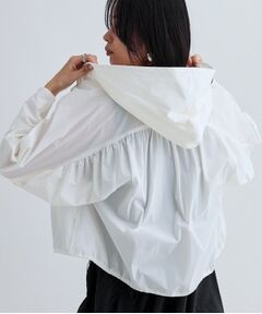 GALLEST / ギャレスト レザーブルゾン・ジャケット | ギャザードルマンフーデットブルゾン