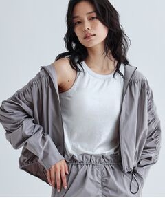 GALLEST / ギャレスト レザーブルゾン・ジャケット | ギャザードルマンフーデットブルゾン