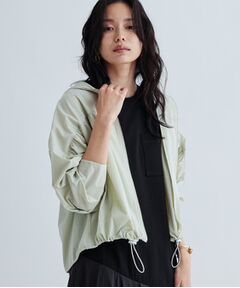 GALLEST / ギャレスト レザーブルゾン・ジャケット | ギャザードルマンフーデットブルゾン