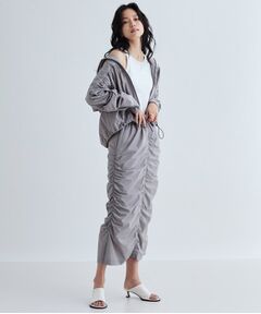 GALLEST / ギャレスト ロング・マキシ丈スカート | シャーリングナイロンスカート