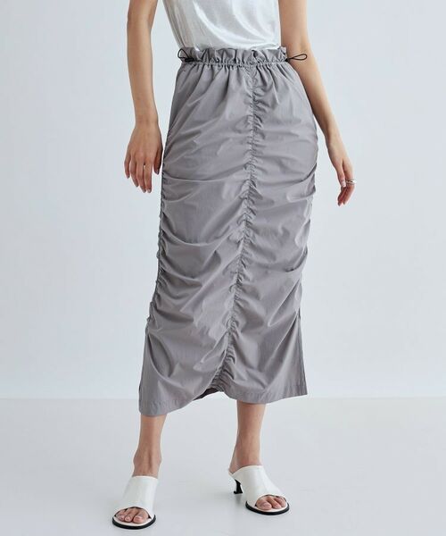 GALLEST / ギャレスト ロング・マキシ丈スカート | シャーリングナイロンスカート | 詳細11