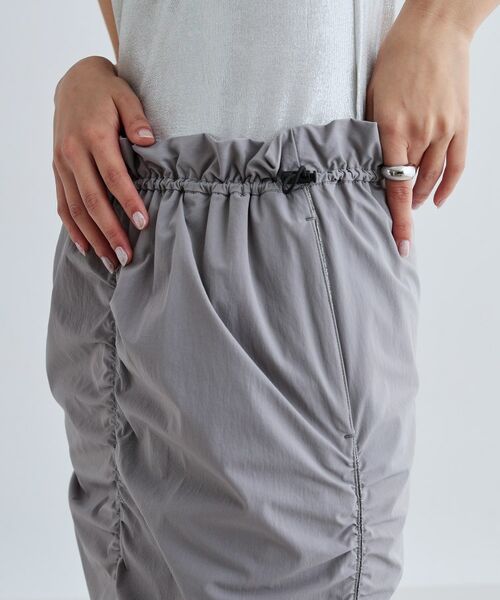 GALLEST / ギャレスト ロング・マキシ丈スカート | シャーリングナイロンスカート | 詳細14