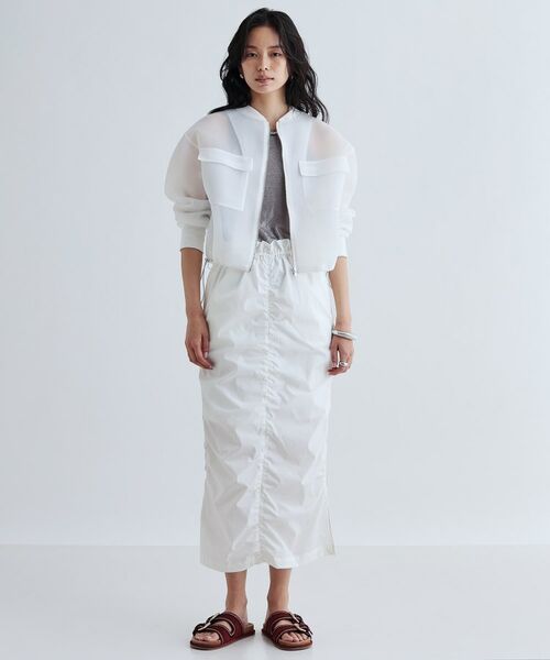 GALLEST / ギャレスト ロング・マキシ丈スカート | シャーリングナイロンスカート | 詳細15