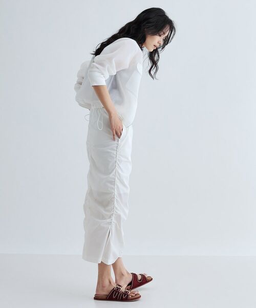 GALLEST / ギャレスト ロング・マキシ丈スカート | シャーリングナイロンスカート | 詳細16