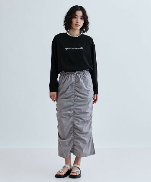 GALLEST / ギャレスト ロング・マキシ丈スカート | シャーリングナイロンスカート | 詳細23