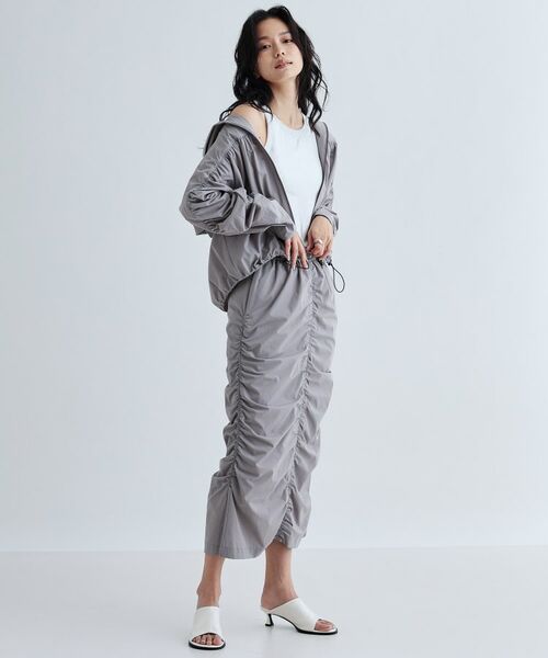 GALLEST/ギャレスト シャーリングナイロンスカート グレー(012) 38(M) GALLEST/ギャレスト シャーリングナイロンスカート グレー(012) 38(M)