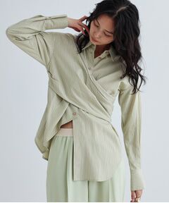 GALLEST / ギャレスト シャツ・ブラウス | マルチウェイストライプカシュクールシャツ