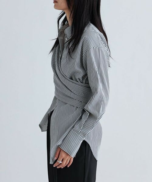 GALLEST / ギャレスト シャツ・ブラウス | マルチウェイストライプカシュクールシャツ | 詳細10