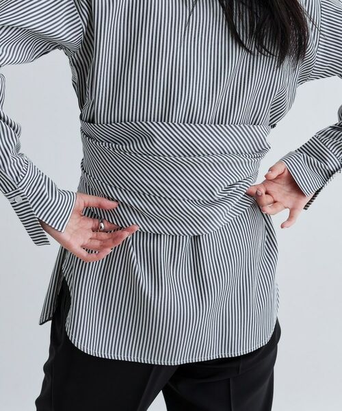 GALLEST / ギャレスト シャツ・ブラウス | マルチウェイストライプカシュクールシャツ | 詳細11