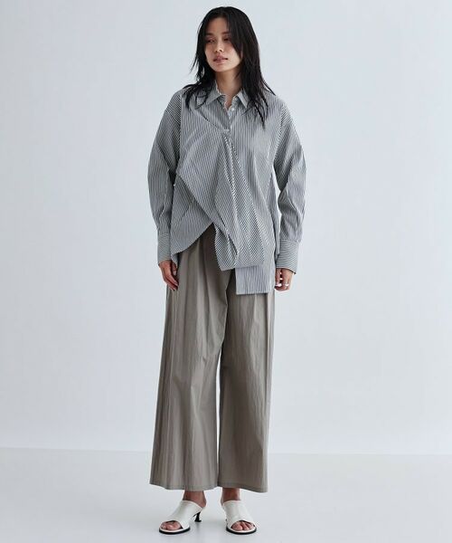 GALLEST / ギャレスト シャツ・ブラウス | マルチウェイストライプカシュクールシャツ | 詳細13