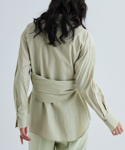GALLEST / ギャレスト シャツ・ブラウス | マルチウェイストライプカシュクールシャツ | 詳細3